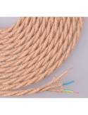 Lote de 25 Unidades Cable de Cuerda de Yute Tejida y Trenzada 3 G 0,75mm 25m EURO/m EDM