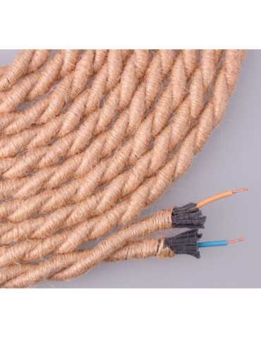 Lote de 20 Unidades Cable de Cuerda de Yute Trenzado 2 x 0,75mm 20m EURO/m EDM
