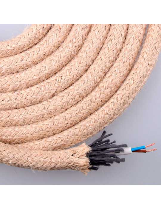 Lote de 20 Unidades Cable de Cuerda de Yute Redondo 2 x 0,75mm 20m EURO/m EDM