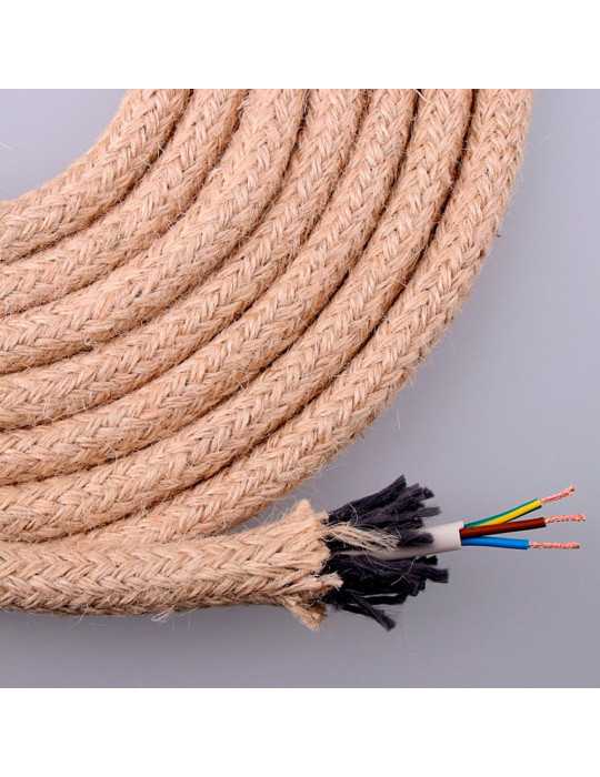 Lote de 20 Unidades Cable de Cuerda de Yute Redondo 3 G 0,75mm 20m EURO/m EDM