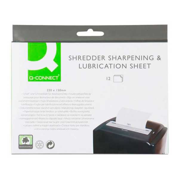 Hojas Lubricantes para Destructoras, 220 x 150 mm, 12 uds Q-CONNECT