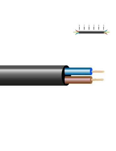 Lote de 100 Unidades Manguera Tubular VV-K06/1KV 2 x 1,50 mm², Negra EURO/m SEDILES