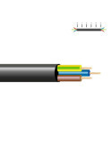 Lote de 100 Unidades Manguera Tubular H05VV-F 3 G 1,00 mm², Negra EURO/m SEDILES