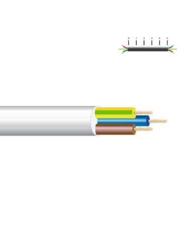 Lote de 100 Unidades Manguera Tubular VV-K06/1KV 3 G 1,50 mm², Blanca EURO/m SEDILES