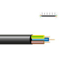 Lote de 100 Unidades Manguera Tubular VV-K06/1KV 3 G 1,50 mm², Negra EURO/m SEDILES