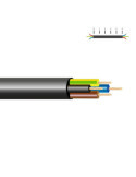 Lote de 100 Unidades Manguera Tubular H05VV-F 4 G 1,00 mm², Negra EURO/m SEDILES