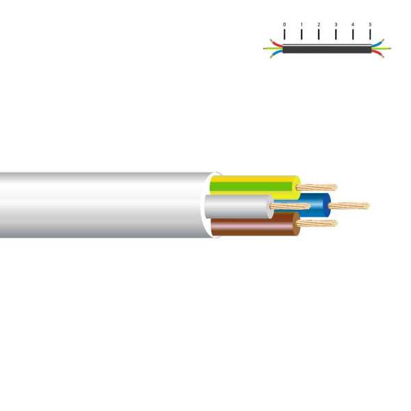 Lote de 100 Unidades Manguera Tubular VV-K06/1KV 4 G 1,50 mm², Blanca EURO/m SEDILES