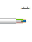 Lote de 100 Unidades Manguera Tubular VV-K06/1KV 4 G 1,50 mm², Blanca EURO/m SEDILES