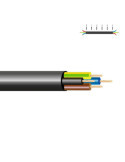 Lote de 100 Unidades Manguera Tubular VV-K06/1KV 4 G 1,50 mm², Negra EURO/m SEDILES