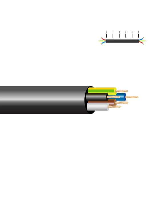 Lote de 100 Unidades Manguera Tubular VV-K06/1KV 5 G 2,50 mm², Negra EURO/m SEDILES