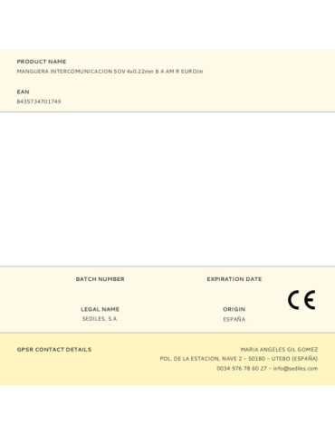 Lote de 100 Unidades Manguera Intercomunicacion 5OV 4x0.22mm B A AM R EURO/m SEDILES 2