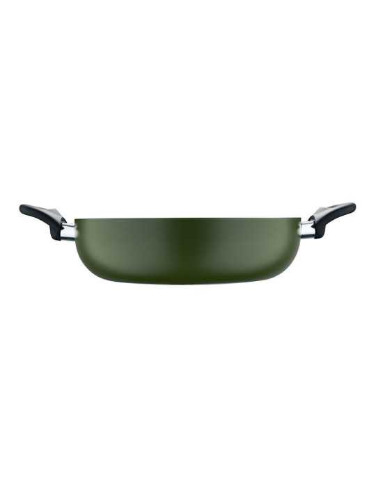 Olla Baja de Aluminio Prensado con Tapa, Inducción, Experto Ø28 x 8 cm SAN IGNACIO
