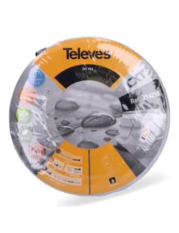 Lote de 100 Unidades Cable Coaxial Apantallado RG6 Cobre, EURO/m TELEVES 2