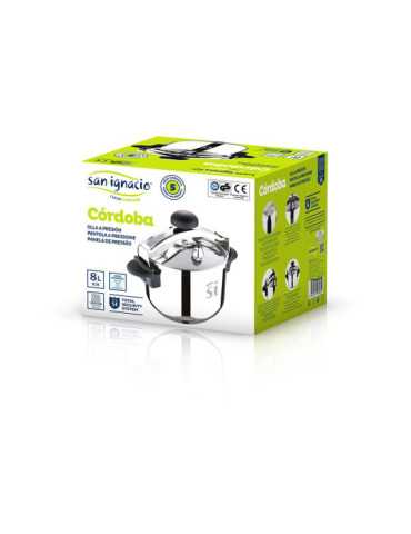 Olla A Presión 8 L Acero Inoxidable Cordoba Ø24 cm SAN IGNACIO 2