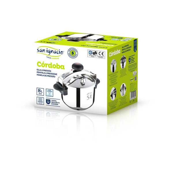 Olla A Presión 8 L Acero Inoxidable Cordoba Ø24 cm SAN IGNACIO