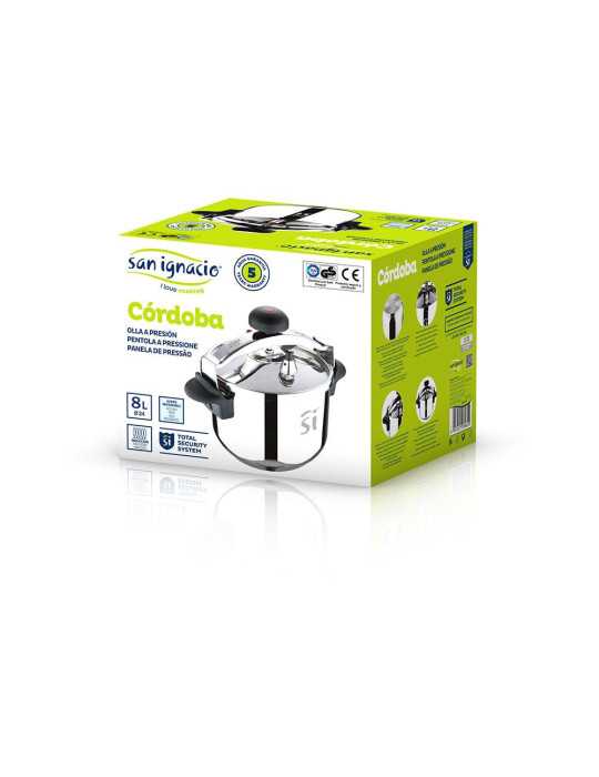 Olla A Presión 8 L Acero Inoxidable Cordoba Ø24 cm SAN IGNACIO