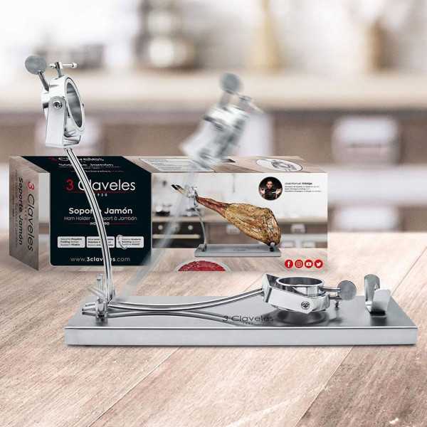 Jamonero con Cabezal Giratorio 39 x 50 x 16,5 cm 3 CLAVELES