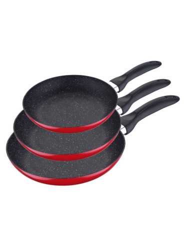 Set 3 Sartenes Aluminio Prensado Ø16 / Ø20 / Ø24 cm SAN IGNACIO