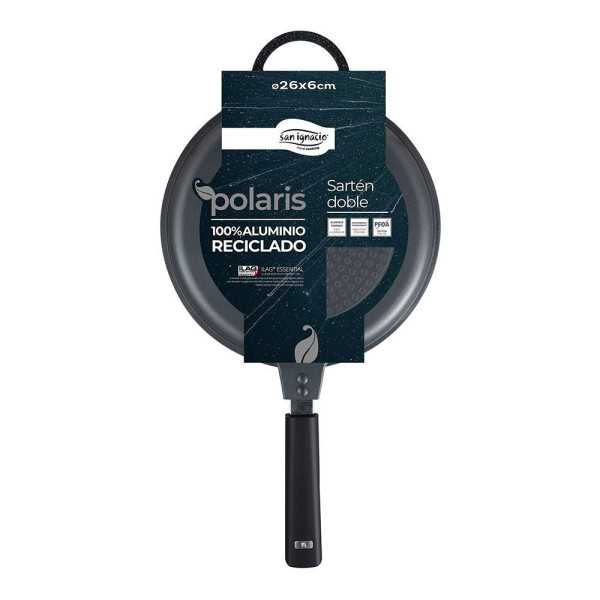 Sartén Doble de Aluminio Ind Forjado Polaris Ø26 cm SAN IGNACIO