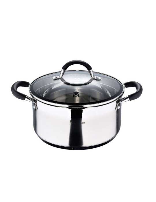 Olla 5 L de Acero Inoxidable con Tapa Foodies Ø24 x 12 cm MASTERPRO