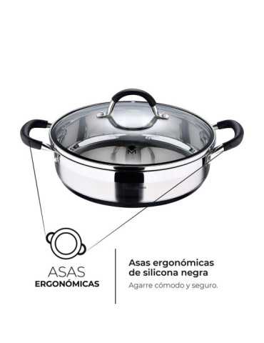Tartera Acero Inoxidable con Tapa Foodies Ø28 x 7,5 cm MASTERPRO 2