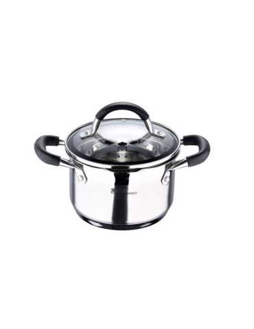 Olla 1,8 L de Acero Inoxidable con Tapa Foodies Ø16 x 10 cm MASTERPRO