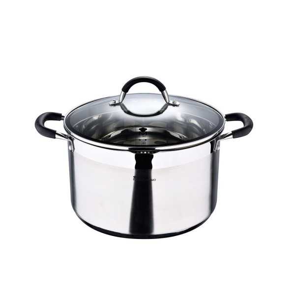 Olla 9,5 L de Acero Inoxidable con Tapa Foodies Ø28 x 16,5 cm MASTERPRO
