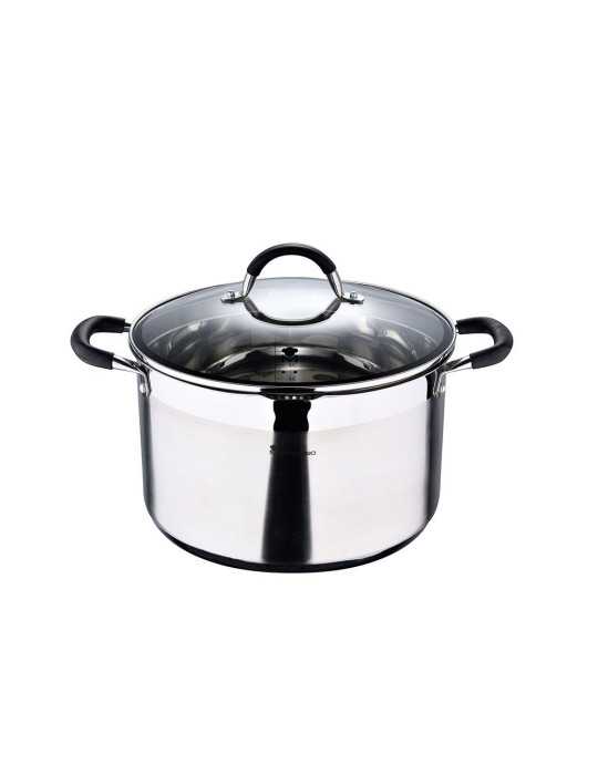 Olla 9,5 L de Acero Inoxidable con Tapa Foodies Ø28 x 16,5 cm MASTERPRO