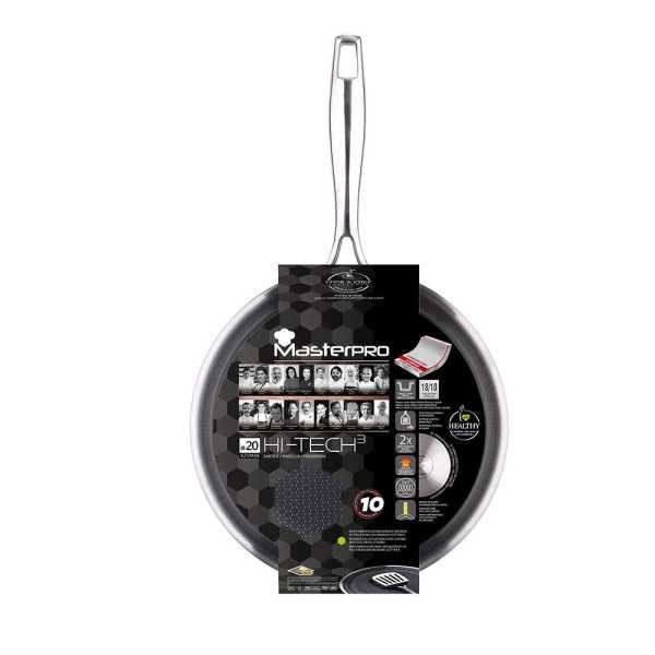 Sartén de Acero Inoxidable Hi-Tech 3 Ø20 cm MASTERPRO