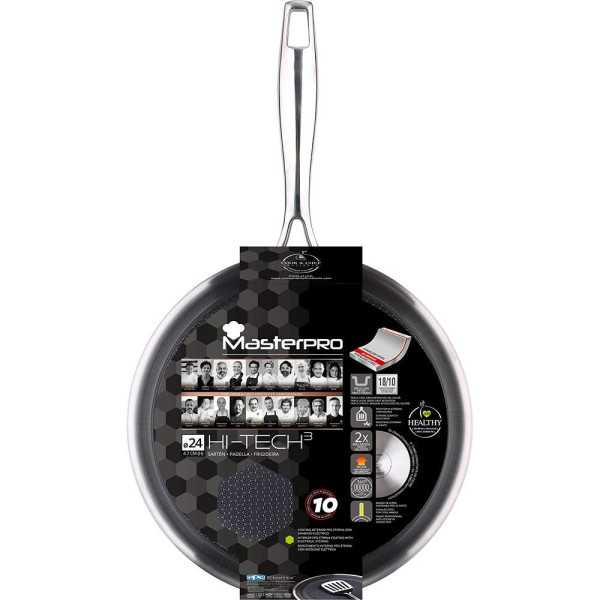 Sartén de Acero Inoxidable Hi-Tech 3 Ø24 cm MASTERPRO
