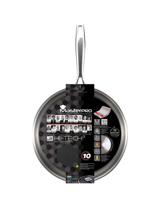 Sartén de Acero Inoxidable Hi-Tech 3 Ø28 cm MASTERPRO