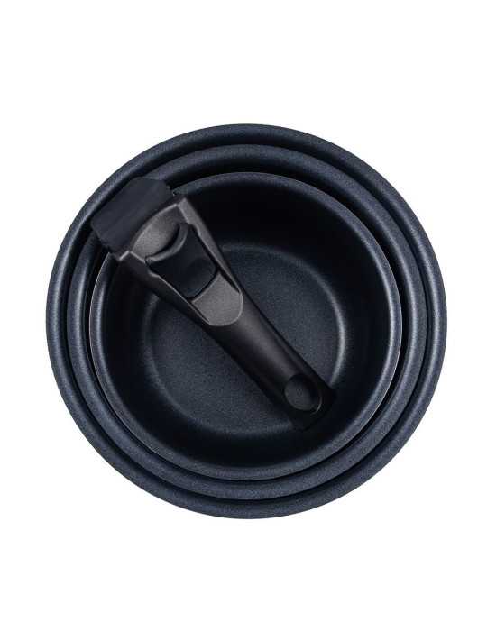 Cazos Click & Cook Aluminio Prensado Ø16 / Ø18 / Ø20 cm + Mango Multiusos BERGNER