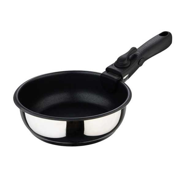 Set 3 Sartenes Acero Inoxidable Click & Cook Ø18 / Ø20 / Ø24 cm BERGNER