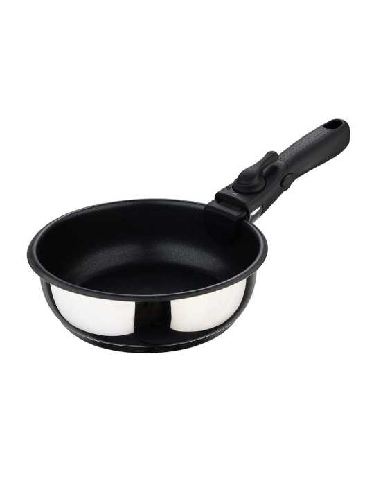 Set 3 Sartenes Acero Inoxidable Click & Cook Ø18 / Ø20 / Ø24 cm BERGNER