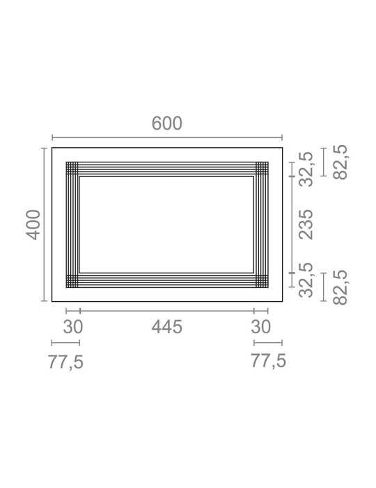 Marco Microondas MCR1 60x40cm Inox. 94508 MICEL