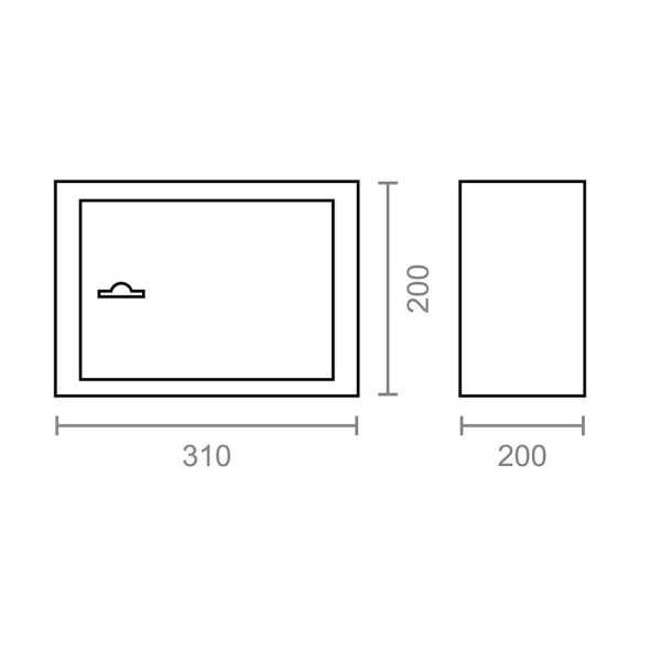 Caja Fuerte de Llave CFC5 310 x 200 x 200 mm MICEL