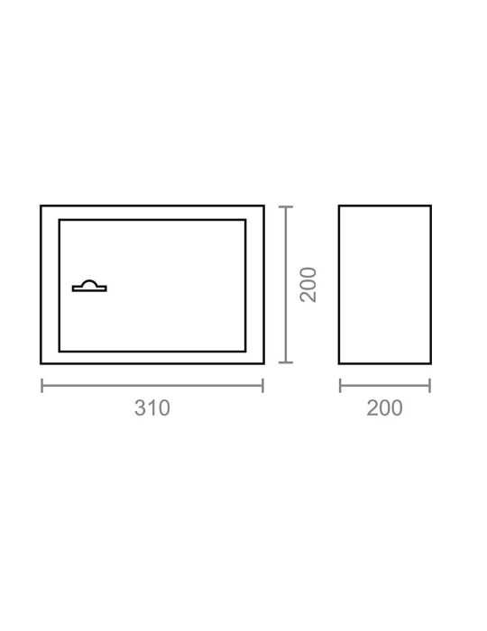 Caja Fuerte de Llave CFC5 310 x 200 x 200 mm MICEL