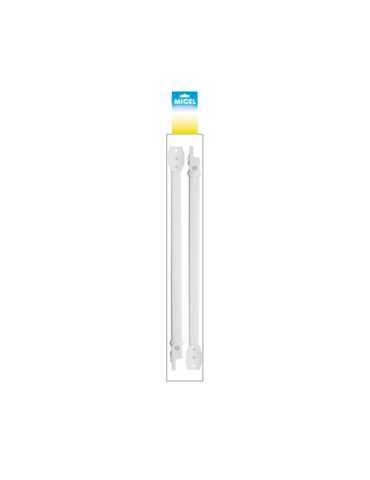 Brazos para Toldo, Modelo Stor TLD10, de Aluminio con Acabado Blanco, 45 x 130 x 500 mm, Blister MICEL