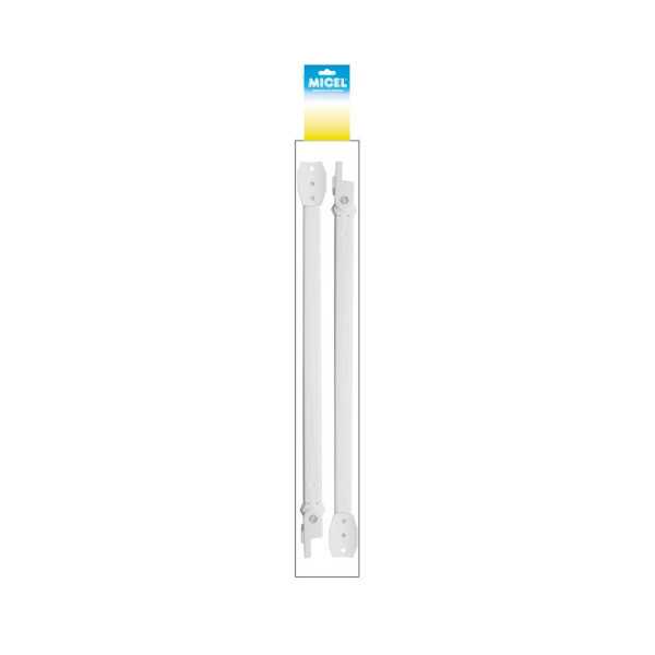 Brazos para Toldo, Modelo Stor TLD10, de Aluminio con Acabado Blanco, 45 x 130 x 500 mm, Blister MICEL