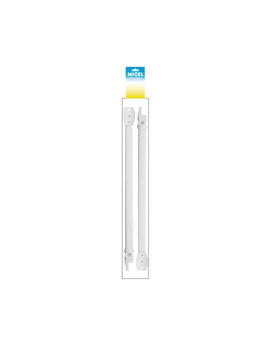 Brazos para Toldo, Modelo Stor TLD10, de Aluminio con Acabado Blanco, 45 x 130 x 500 mm, Blister MICEL