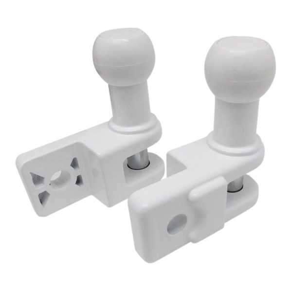 Soportes Barandilla Toldo, Modelo TLD01, de Aluminio con Acabado Blanco, 69 x 30,7 x 73,2 mm, Blister MICEL