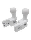 Soportes Barandilla Toldo, Modelo TLD01, de Aluminio con Acabado Blanco, 69 x 30,7 x 73,2 mm, Blister MICEL