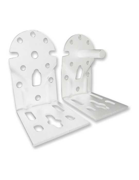 Soportes Eje Toldo, Modelo TLD08, de Acero con Acabado Blanco, 65 x 86 x 108 mm, Blister MICEL