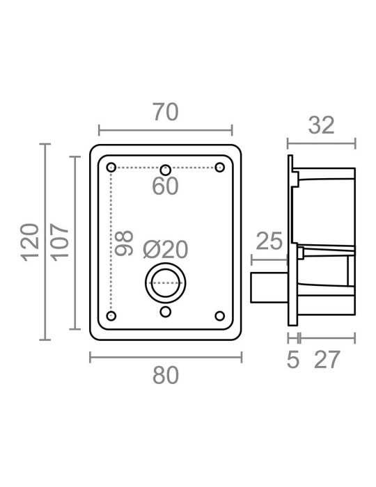 Torno Persiana Empotrado PR27 40 Kg Blanco MICEL