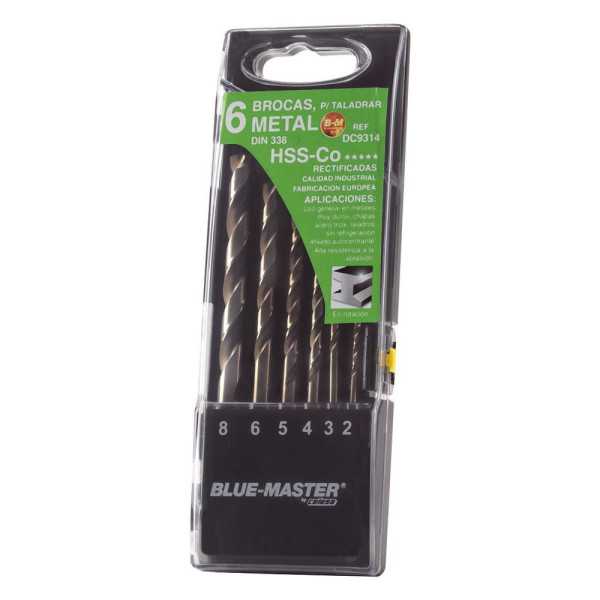Brocas Hss-Co Stepcut Ø2-8 mm, Juego 6 Piezas BLUEMASTER