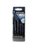 Brocas Profesionales en Punta de Lanza Md, Porcelánico Duro Ø4-5-6-8 mm, Juego 4 Piezas BLUEMASTER