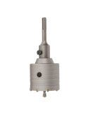 Corona Pasamuros de Metal Duro (Md) Ø50 mm + Husillo SDS Plus + Broca Guía BLUEMASTER