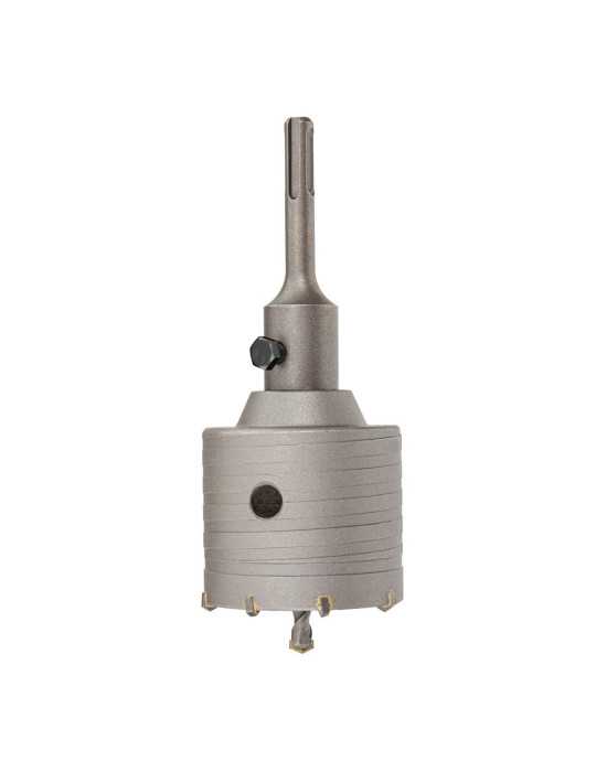 Corona Pasamuros de Metal Duro (Md) Ø60 mm + Husillo SDS Plus + Broca Guía BLUEMASTER
