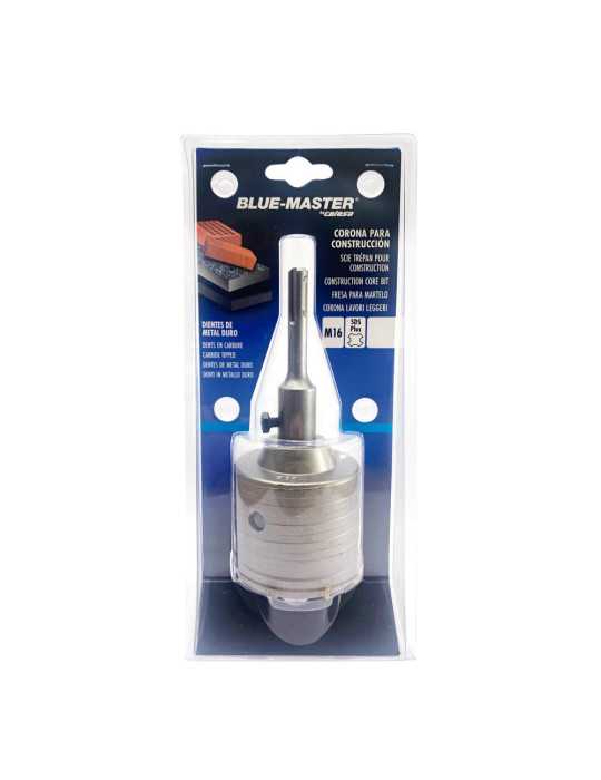 Corona Pasamuros de Metal Duro (Md) Ø60 mm + Husillo SDS Plus + Broca Guía BLUEMASTER