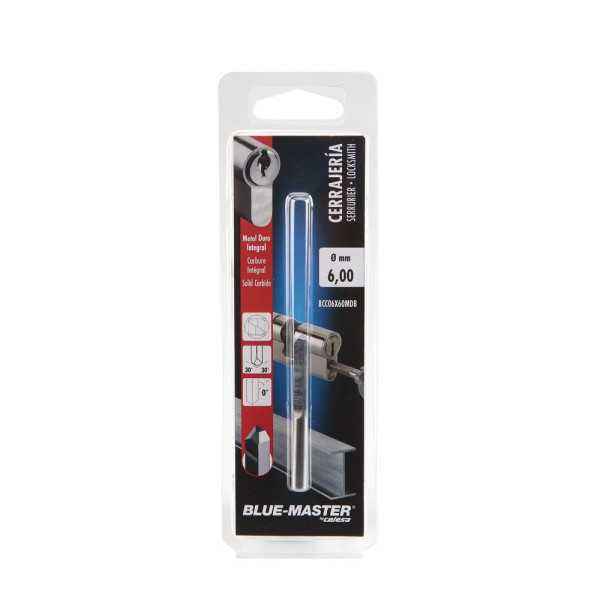 Broca Cuadrada Metal Duro para Cerrajeros Ø6 x 60 mm BLUEMASTER